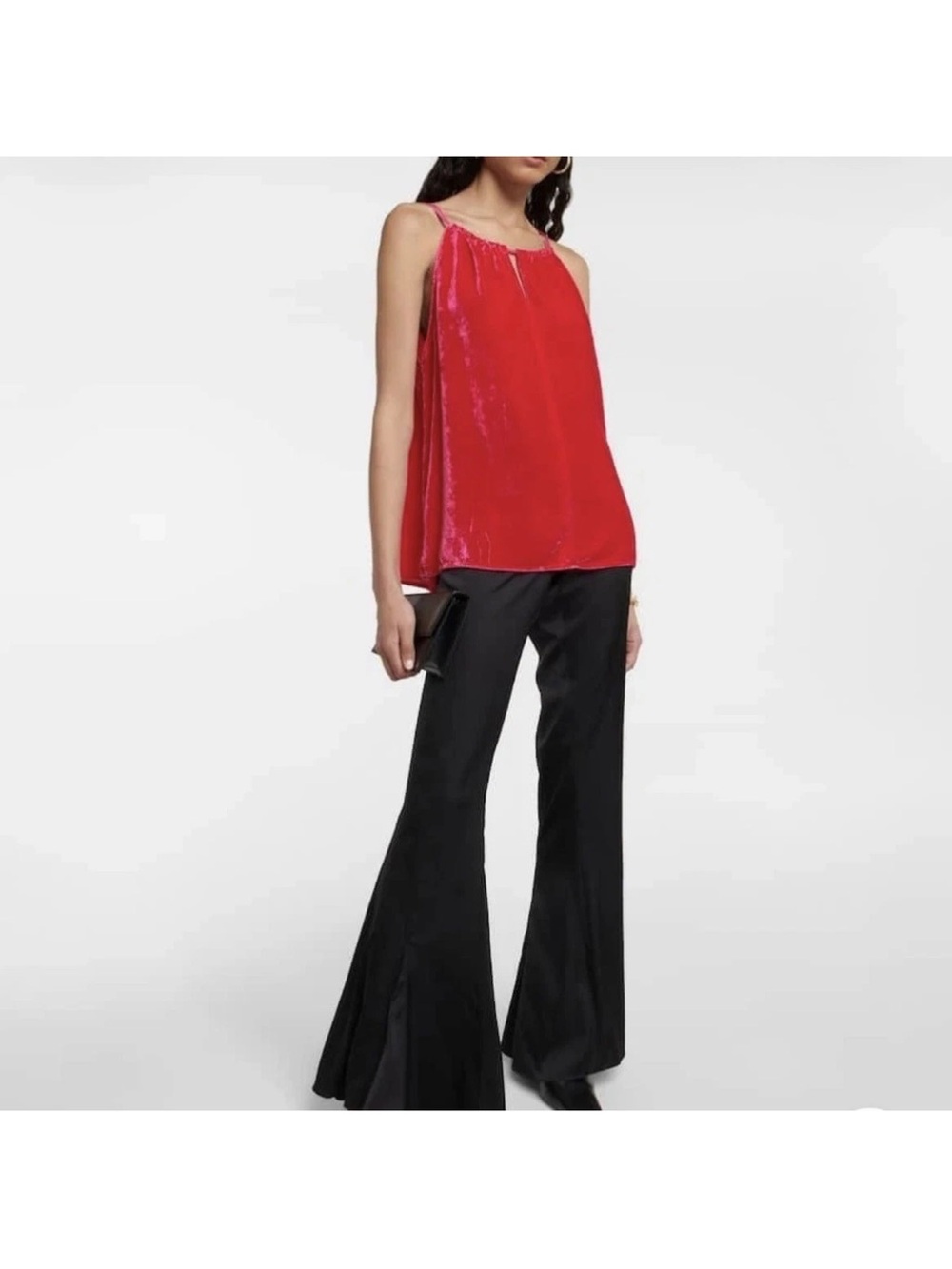 Velvet by Graham & Spencer Velvet Hot Pink Keyhole Halter Top Size M Shirt Tank